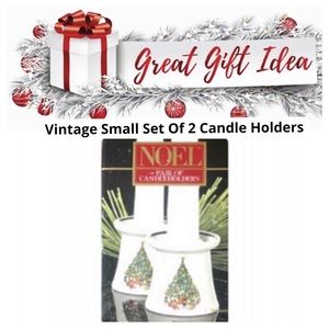 Noel Porcelle Christmas Tree Candle Holders Set By: Designer Don Schreckengost